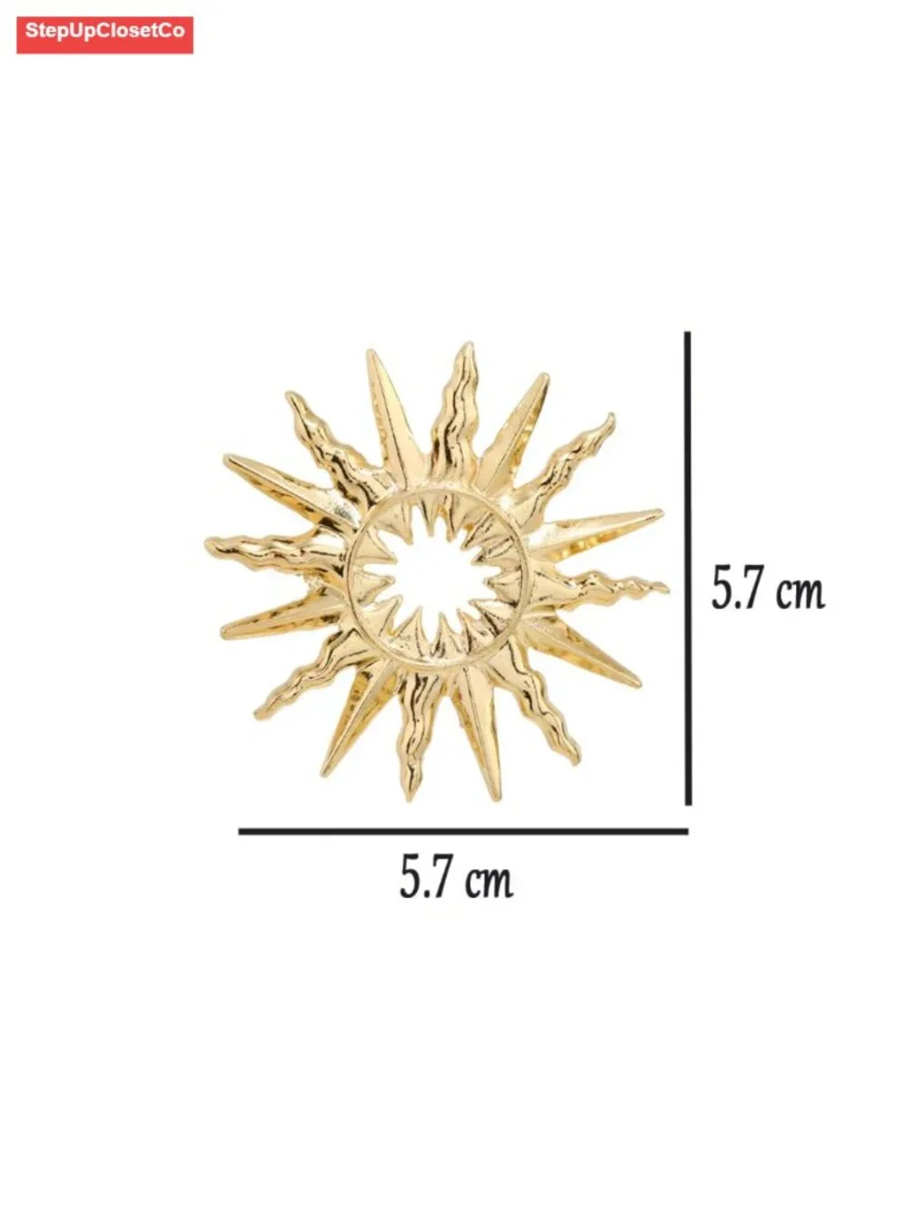 Vintage Gold Plated Sunflower Brooch Pin Elegant Lapel for Dress Suit Hat